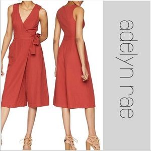 Anthropologie | Wrap Front Culotte Jumpsuit Red